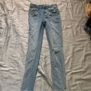 Stylish Light Blue Women's Skinny Jeans